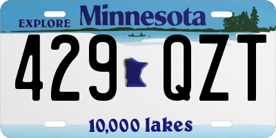 MN license plate 429QZT