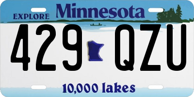 MN license plate 429QZU