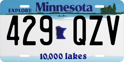 MN license plate 429QZV