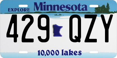 MN license plate 429QZY