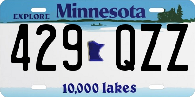MN license plate 429QZZ