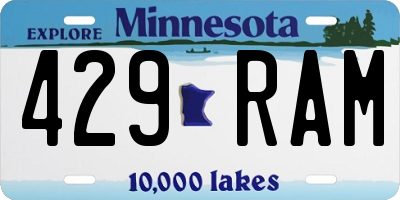 MN license plate 429RAM