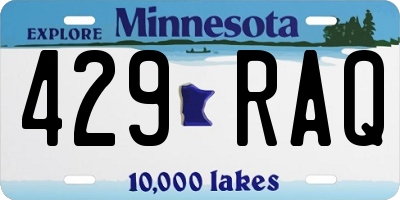 MN license plate 429RAQ