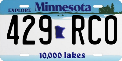 MN license plate 429RCO