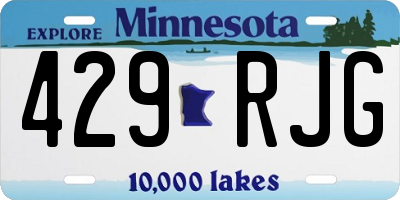 MN license plate 429RJG