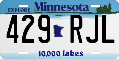 MN license plate 429RJL
