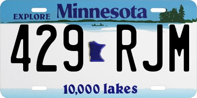 MN license plate 429RJM