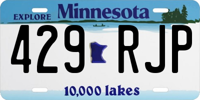 MN license plate 429RJP