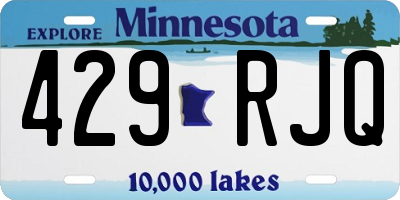 MN license plate 429RJQ