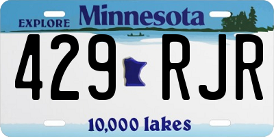 MN license plate 429RJR
