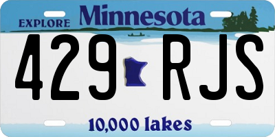 MN license plate 429RJS