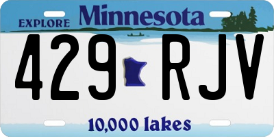 MN license plate 429RJV