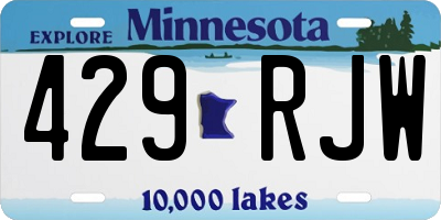 MN license plate 429RJW