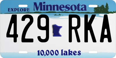 MN license plate 429RKA