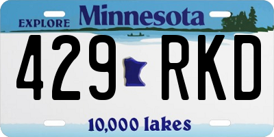 MN license plate 429RKD