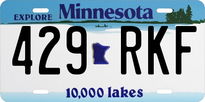 MN license plate 429RKF