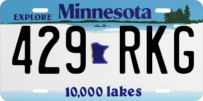 MN license plate 429RKG
