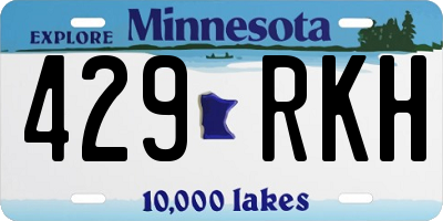 MN license plate 429RKH