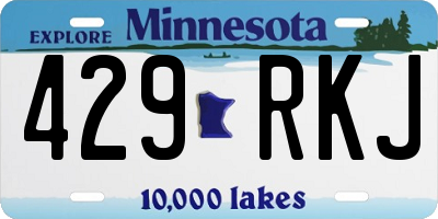 MN license plate 429RKJ
