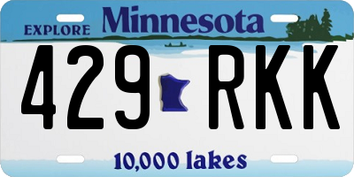 MN license plate 429RKK
