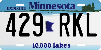MN license plate 429RKL