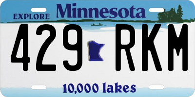 MN license plate 429RKM