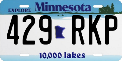 MN license plate 429RKP