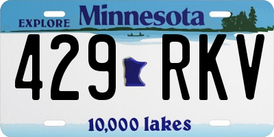 MN license plate 429RKV