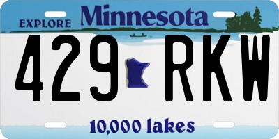 MN license plate 429RKW
