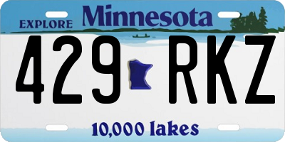 MN license plate 429RKZ