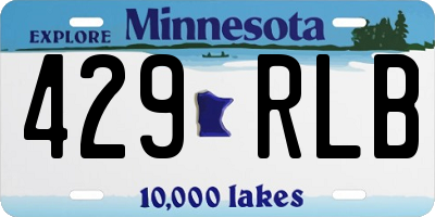 MN license plate 429RLB