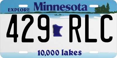 MN license plate 429RLC