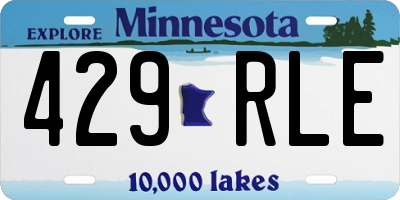 MN license plate 429RLE