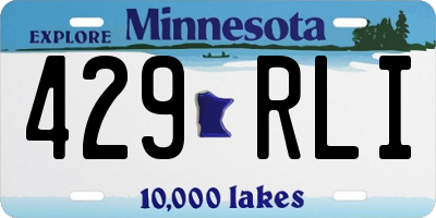 MN license plate 429RLI