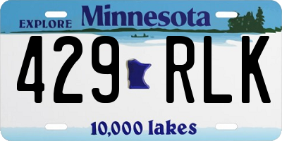 MN license plate 429RLK