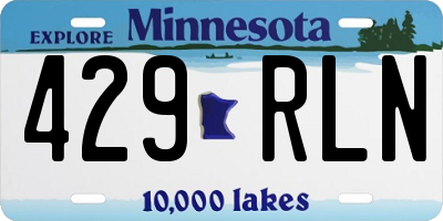 MN license plate 429RLN