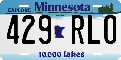 MN license plate 429RLO