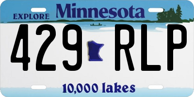 MN license plate 429RLP