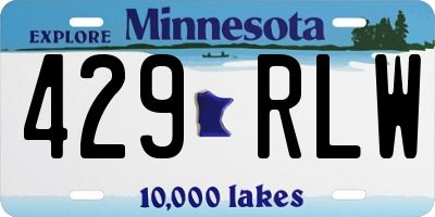 MN license plate 429RLW
