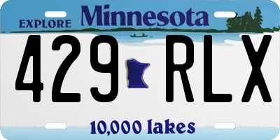 MN license plate 429RLX