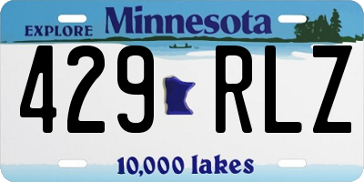 MN license plate 429RLZ