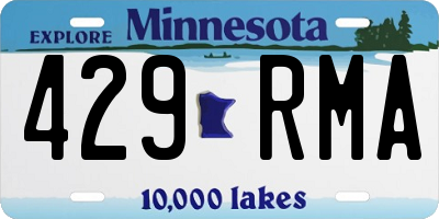 MN license plate 429RMA