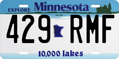 MN license plate 429RMF