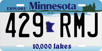 MN license plate 429RMJ