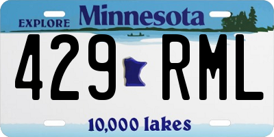 MN license plate 429RML
