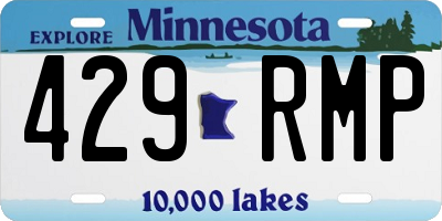 MN license plate 429RMP