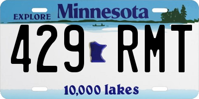 MN license plate 429RMT