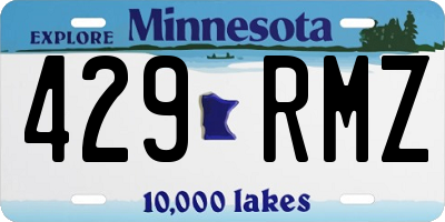 MN license plate 429RMZ
