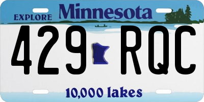 MN license plate 429RQC