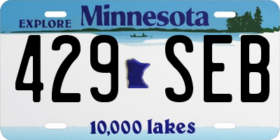 MN license plate 429SEB